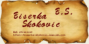 Biserka Skoković vizit kartica